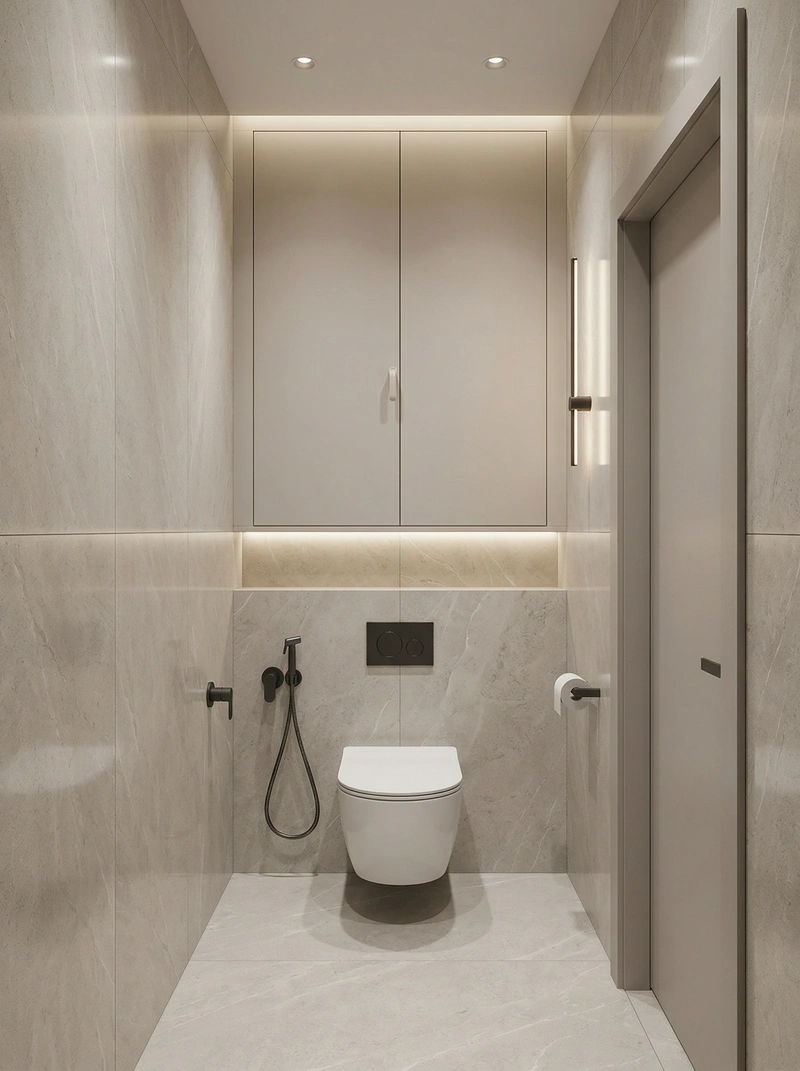 Дизайн ванной в стиле Минимализм — фото интерьера от нейросети RoomGPT