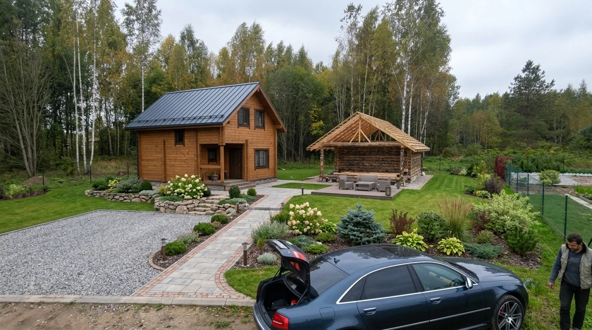 Дизайн участка в стиле Без стиля — фото от нейросети RoomGPT
