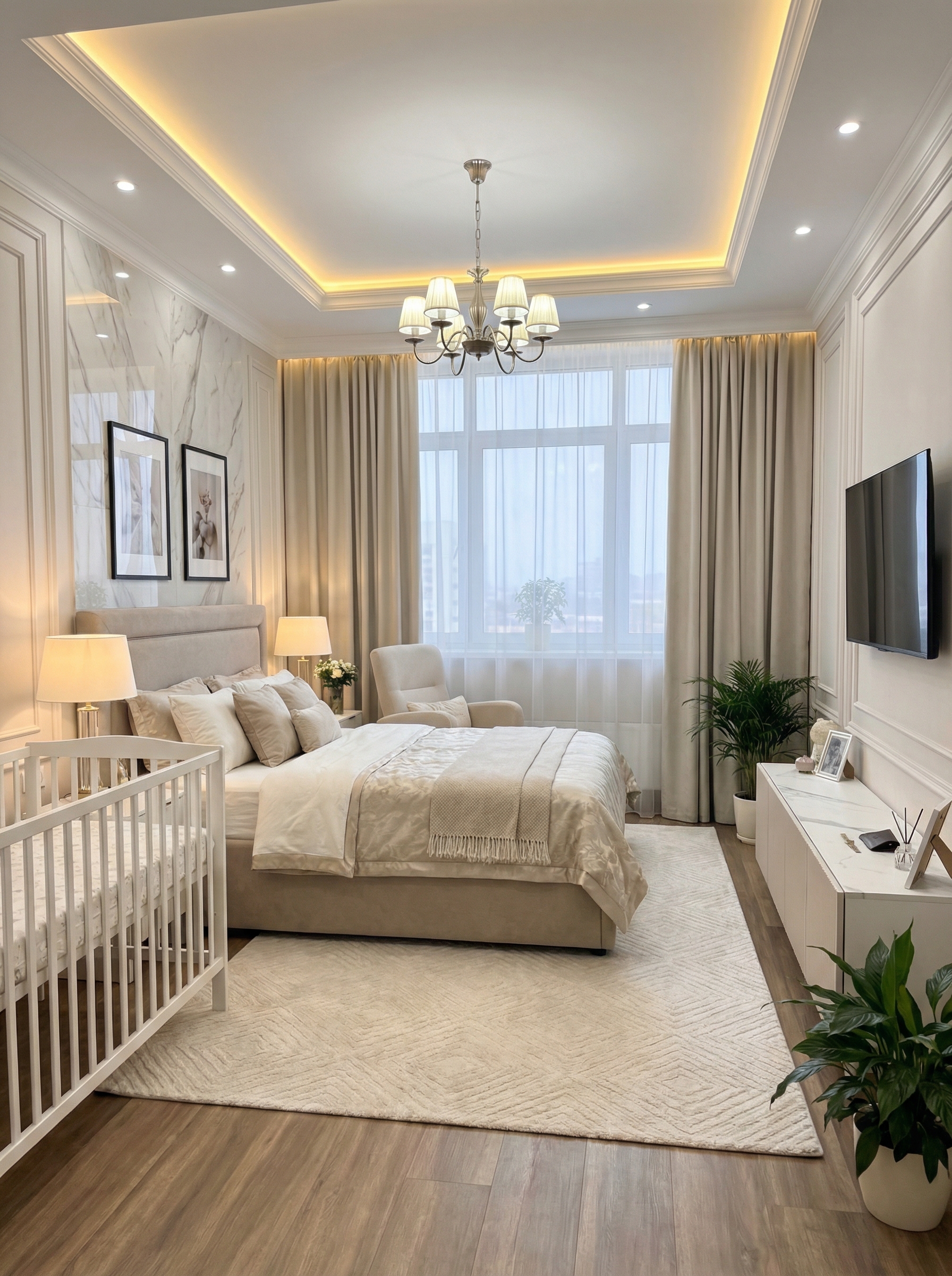 Дизайн гостиной в стиле Классика — фото интерьера от нейросети RoomGPT