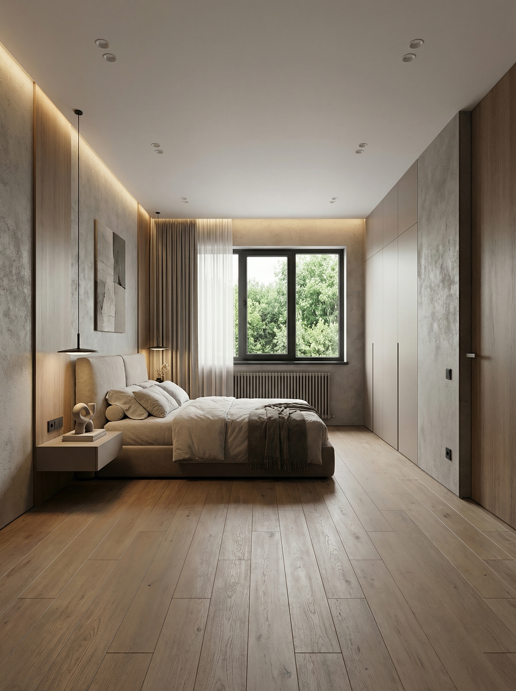 Дизайн спальни в стиле Минимализм — фото интерьера от нейросети RoomGPT