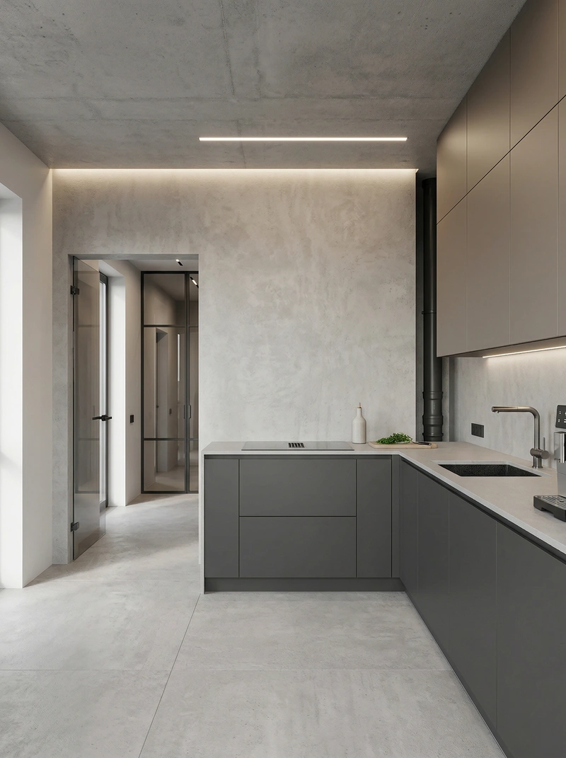 Дизайн кухни в стиле Минимализм — фото интерьера от нейросети RoomGPT
