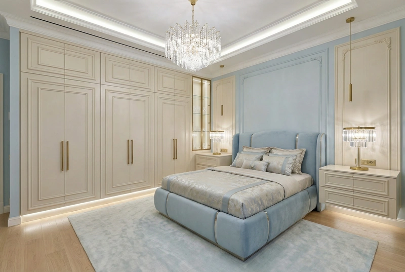 Дизайн интерьера в стиле Неоклассика — Спальня от нейросети RoomGPT