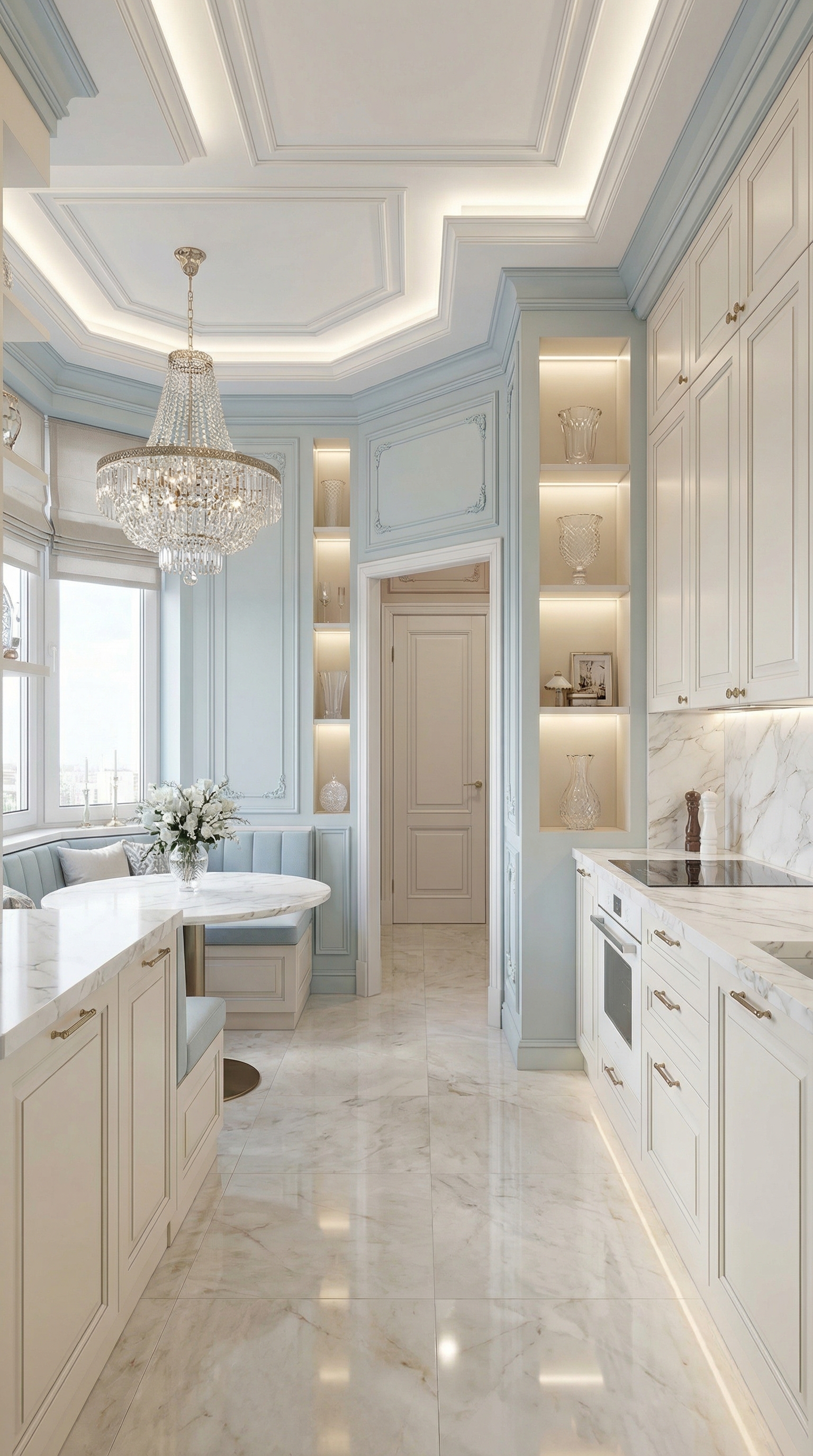 Дизайн кухни в стиле Классика — фото интерьера от нейросети RoomGPT