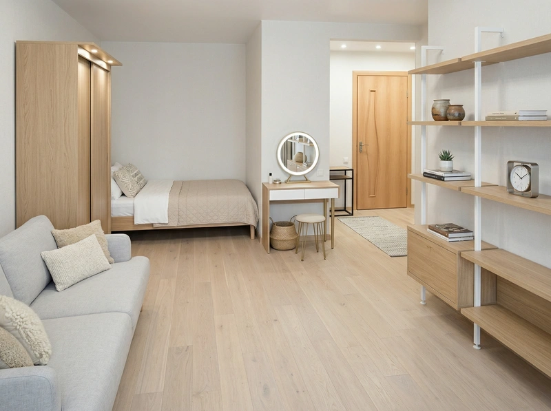 Дизайн гостиной в стиле Сканди — фото интерьера от нейросети RoomGPT