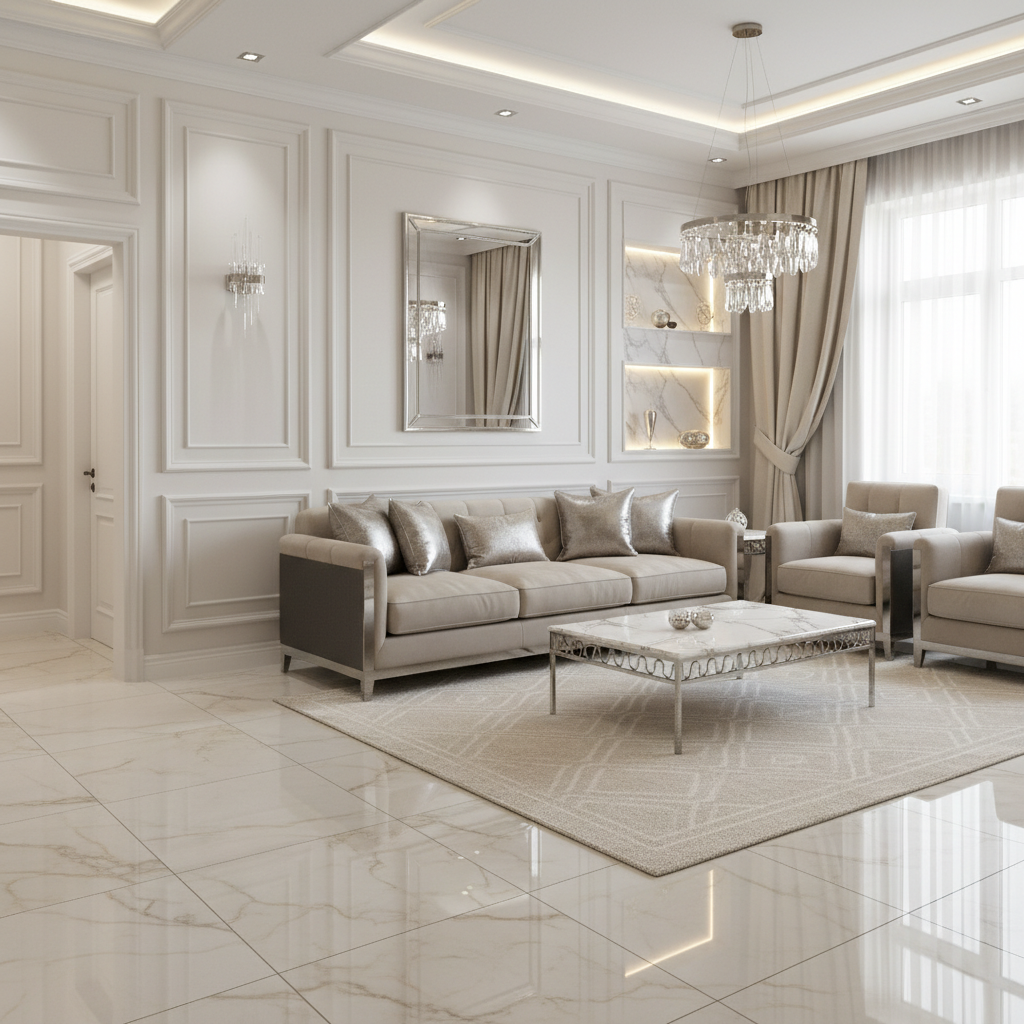 Дизайн гостиной в стиле Классика — фото интерьера от нейросети RoomGPT