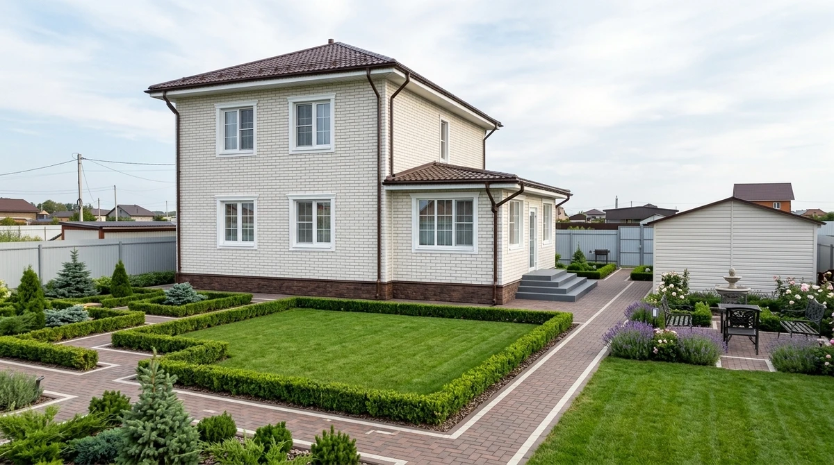 Дизайн участка в стиле Классика — фото участка от нейросети RoomGPT