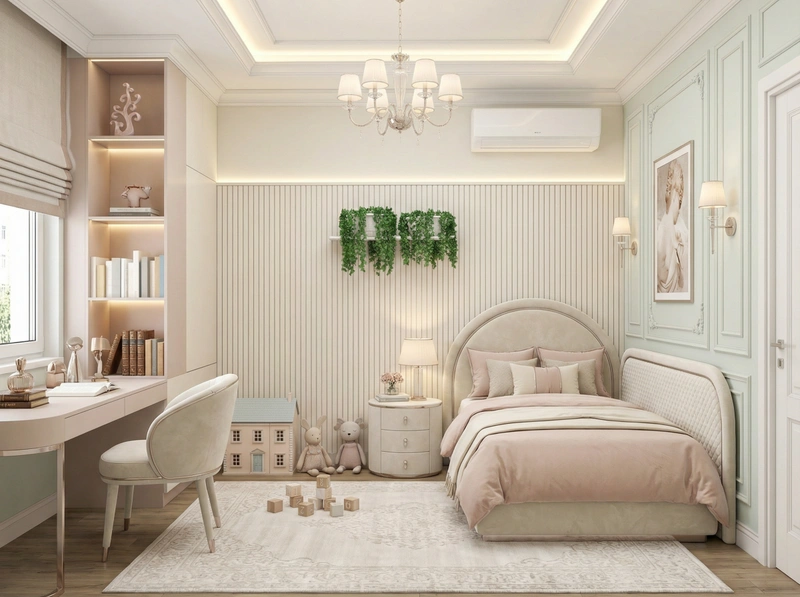 Дизайн интерьера в стиле Неоклассика — Детская от нейросети RoomGPT