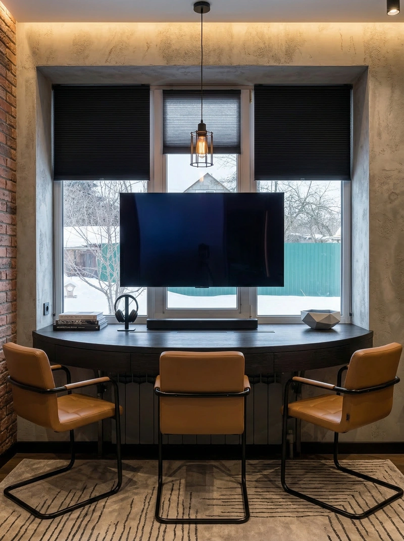 Дизайн гостиной в стиле Лофт — фото интерьера от нейросети RoomGPT