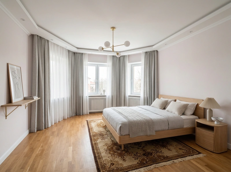 Дизайн интерьера в стиле Сканди — Спальня от нейросети RoomGPT