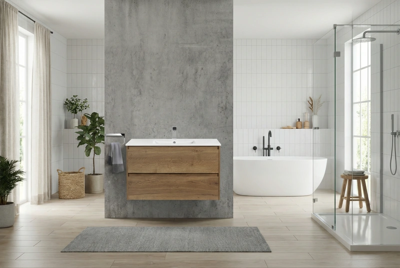 Дизайн интерьера в стиле Сканди — Ванная от нейросети RoomGPT