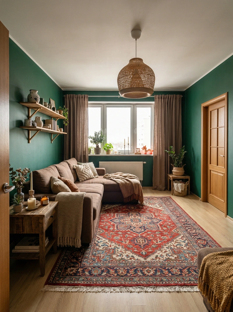 Дизайн интерьера в стиле Хюгге — Гостиная от нейросети RoomGPT