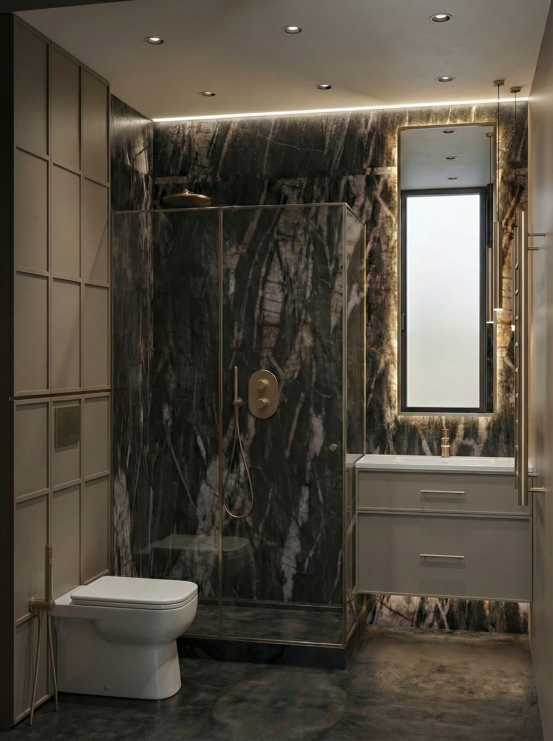 Дизайн ванной в стиле Минимализм — фото интерьера от нейросети RoomGPT