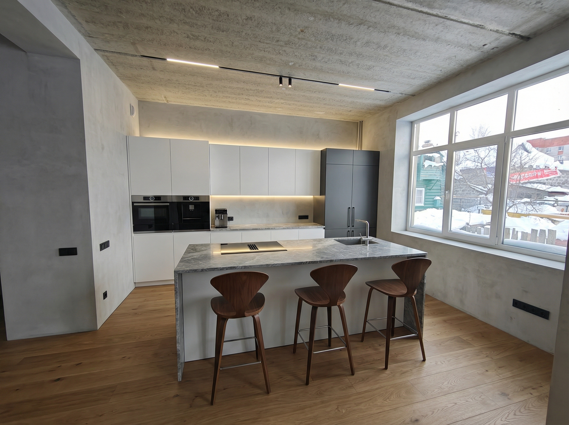 Дизайн кухни в стиле Минимализм — фото интерьера от нейросети RoomGPT