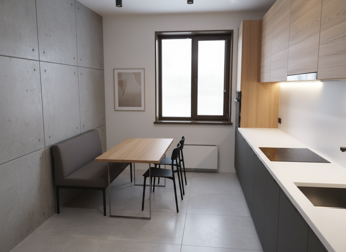 Дизайн кухни в стиле Минимализм — фото интерьера от нейросети RoomGPT