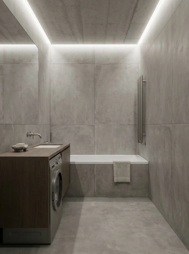 Дизайн интерьера в стиле Минимализм — Ванная от нейросети RoomGPT