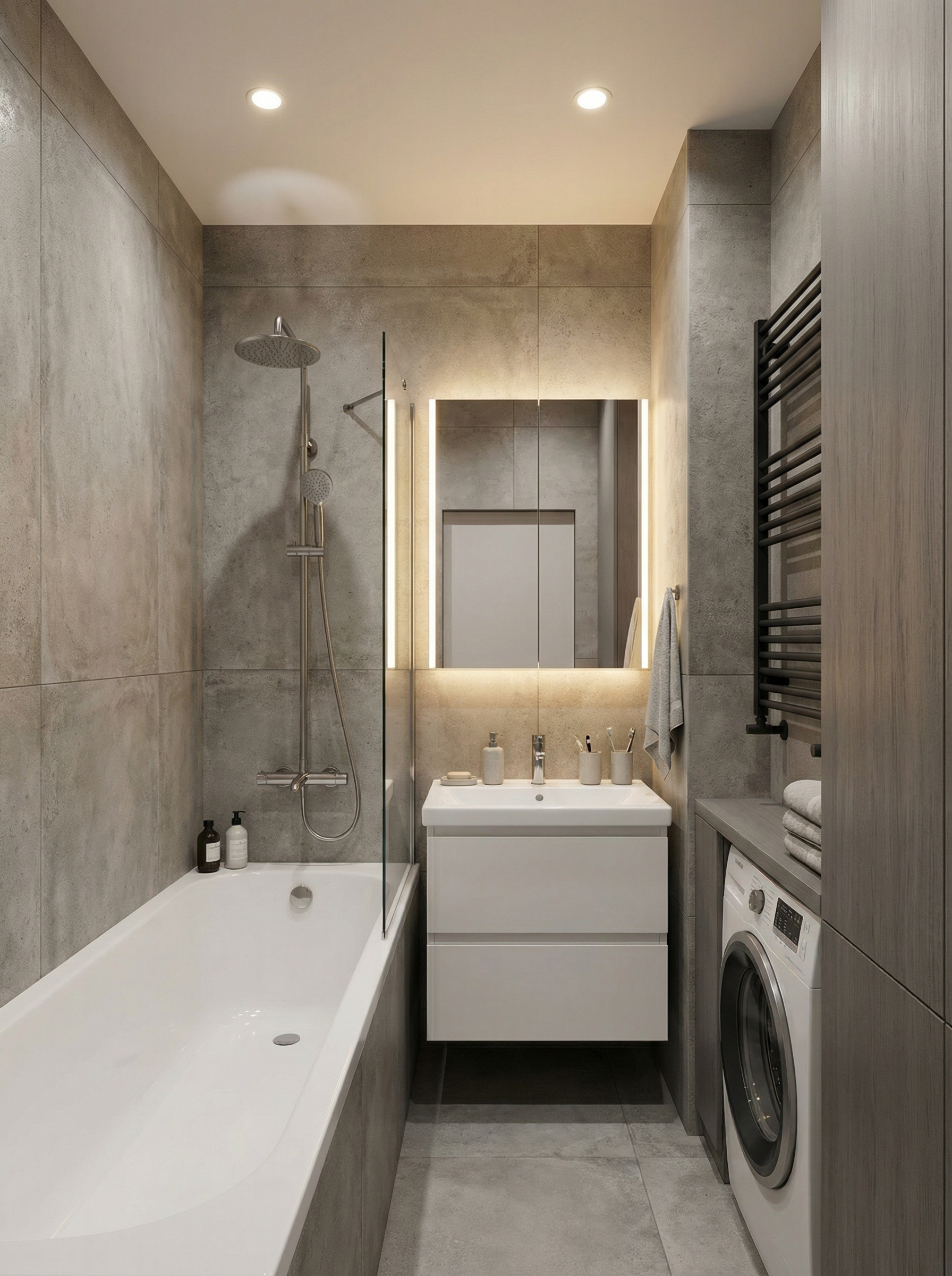 Дизайн ванной в стиле Минимализм — фото интерьера от нейросети RoomGPT