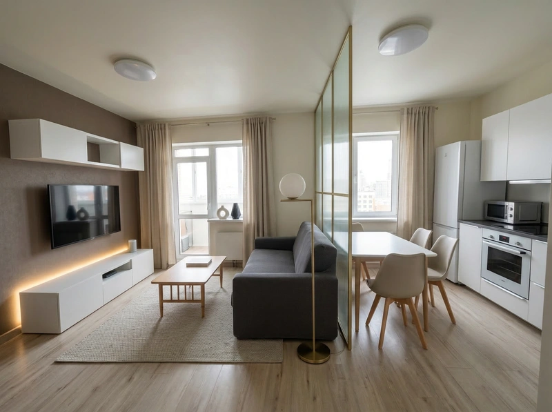 Дизайн интерьера в стиле Минимализм — Гостиная от нейросети RoomGPT