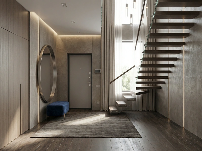 Дизайн интерьера в стиле Контемпорари — Прихожая от нейросети RoomGPT