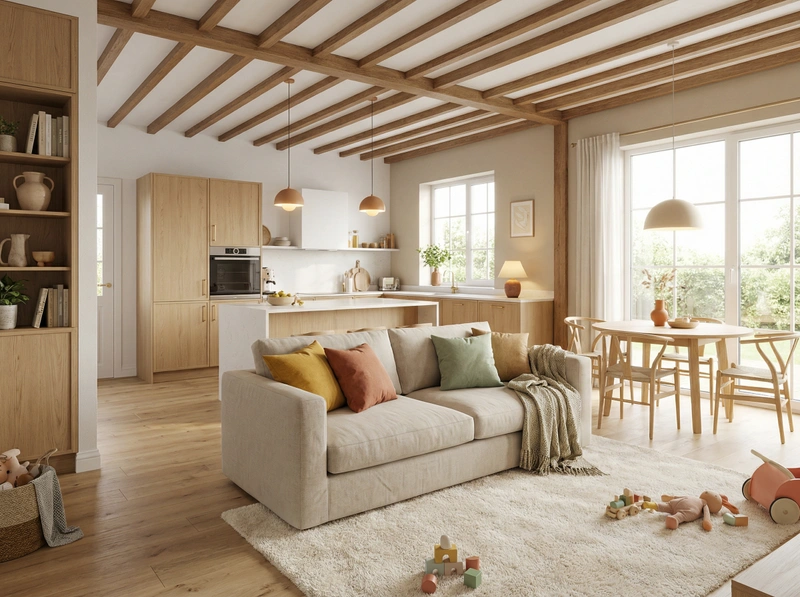 Дизайн кухни в стиле Британский — фото интерьера от нейросети RoomGPT