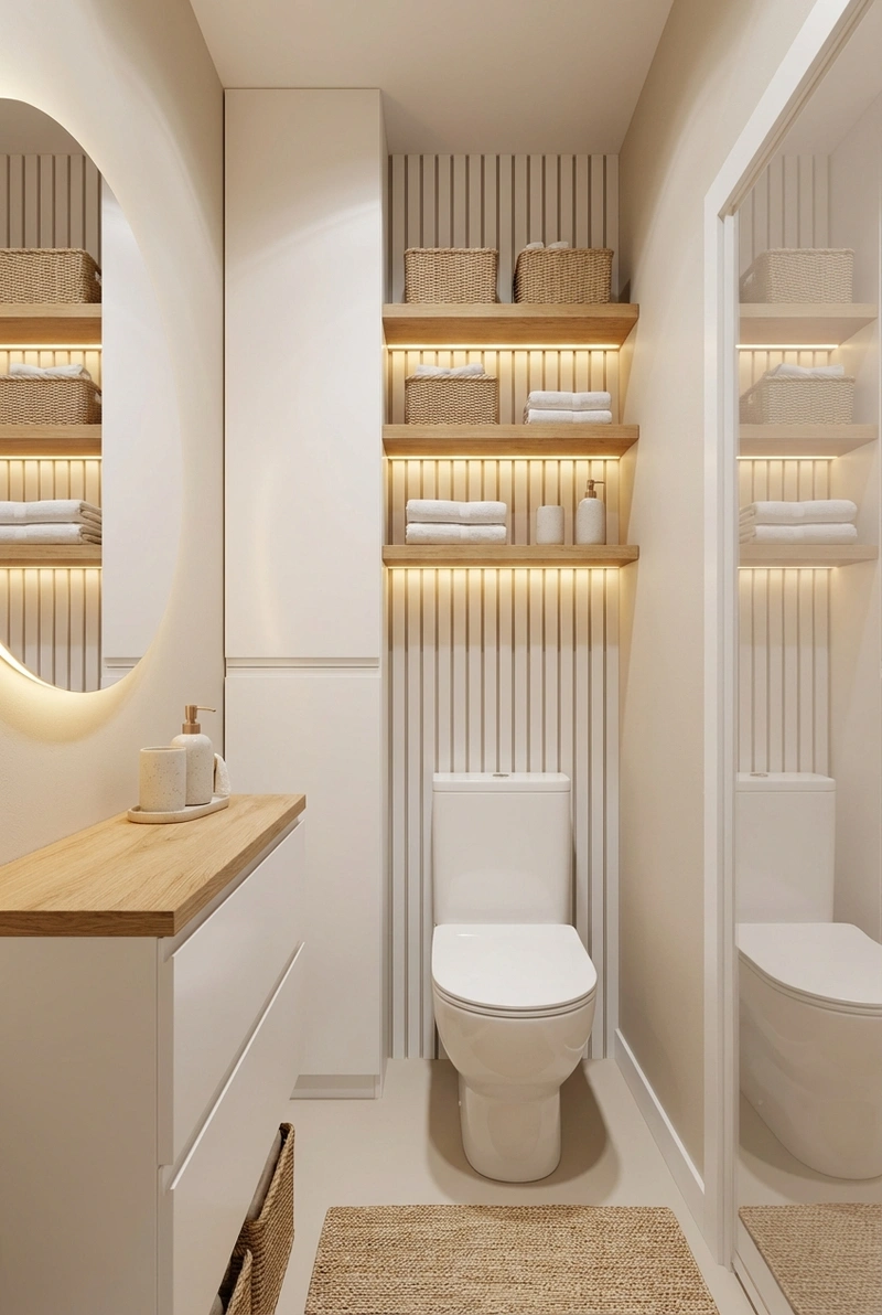 Дизайн интерьера в стиле Хюгге — Ванная от нейросети RoomGPT