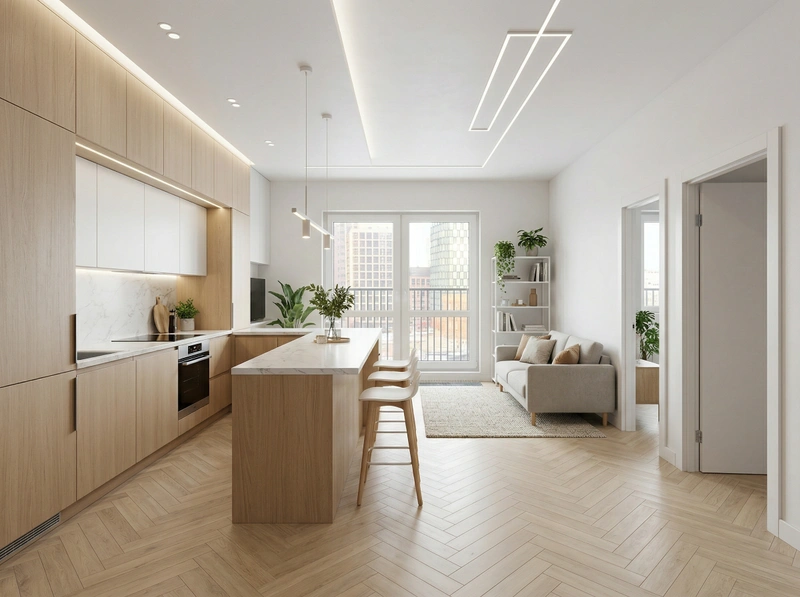 Дизайн гостиной в стиле Сканди — фото интерьера от нейросети RoomGPT