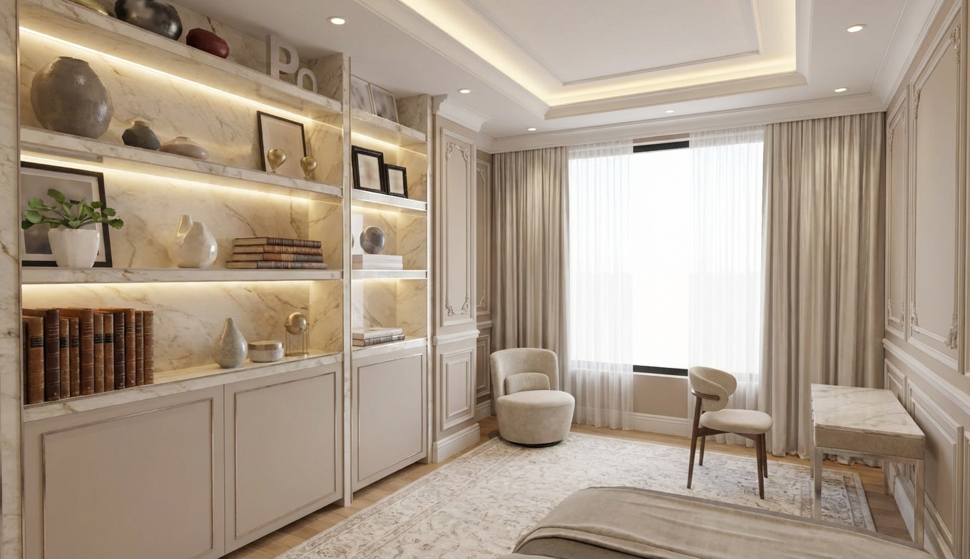 Дизайн гостиной в стиле Классика — фото интерьера от нейросети RoomGPT