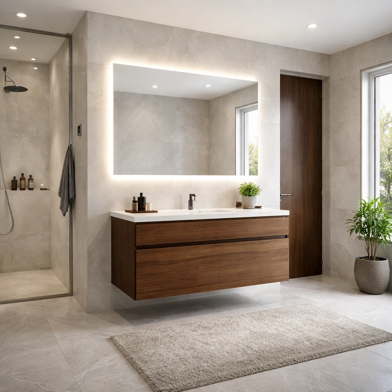 Дизайн интерьера в стиле Контемпорари — Ванная от нейросети RoomGPT