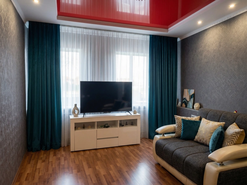 Дизайн интерьера в стиле Контемпорари — Гостиная от нейросети RoomGPT