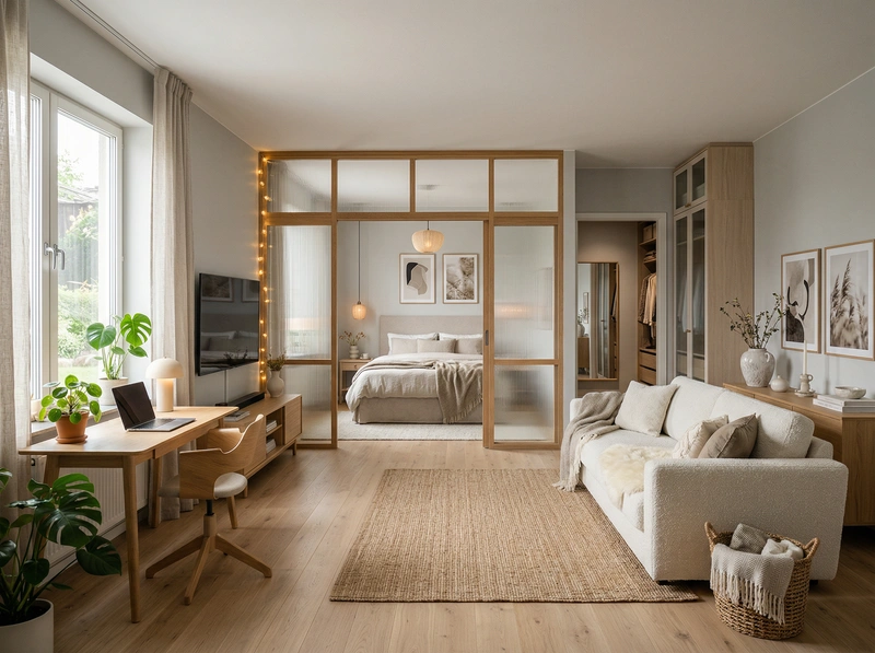 Дизайн интерьера в стиле Хюгге — Спальня от нейросети RoomGPT