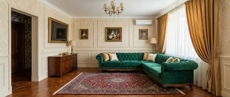 Дизайн интерьера в стиле Классика — Гостиная от нейросети RoomGPT