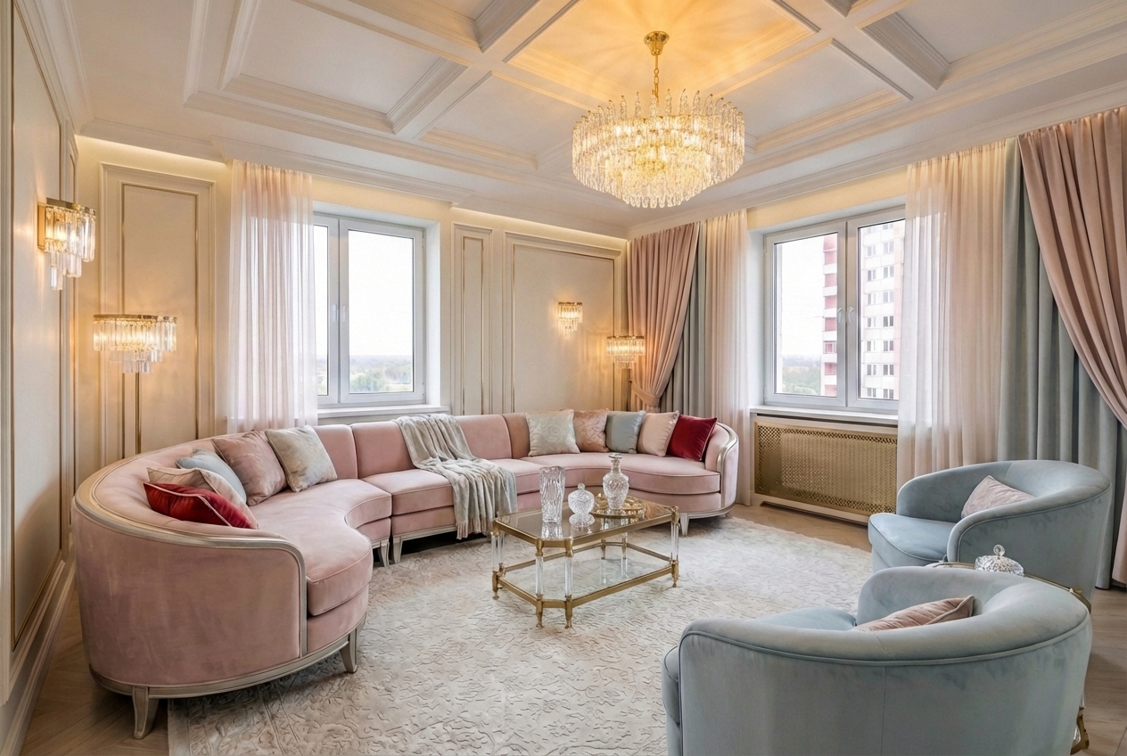 Дизайн гостиной в стиле Лофт — фото интерьера от нейросети RoomGPT