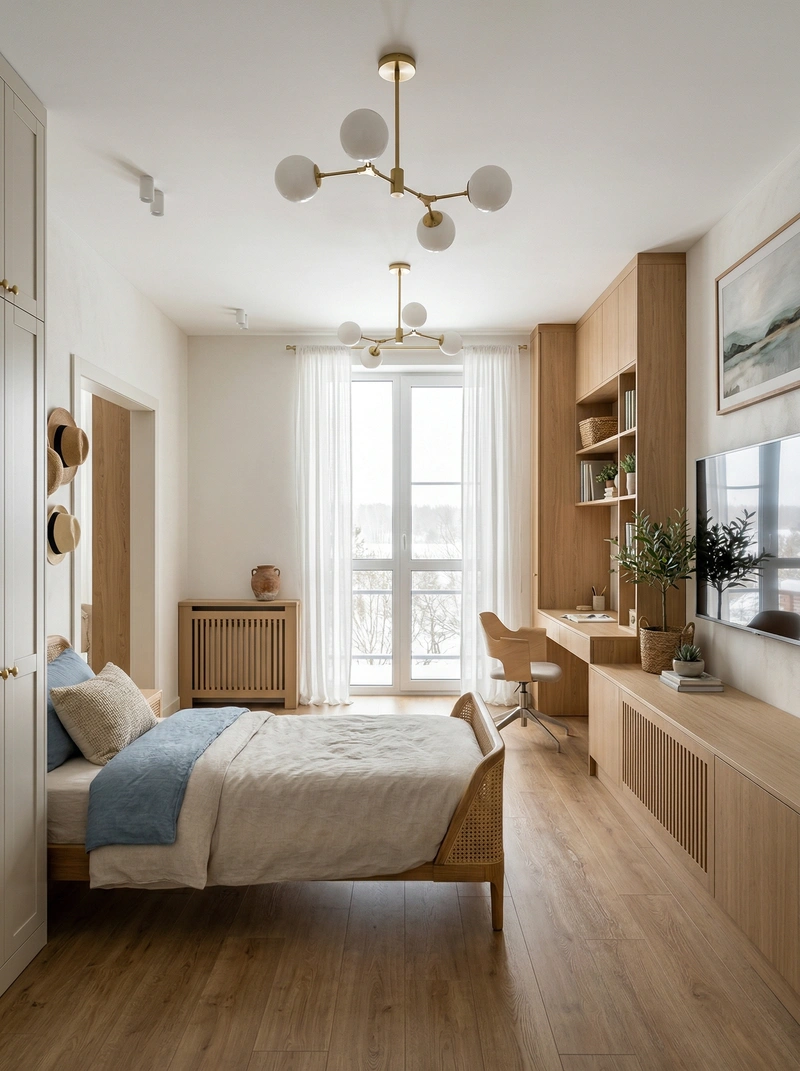 Дизайн детской в стиле Сканди — фото интерьера от нейросети RoomGPT