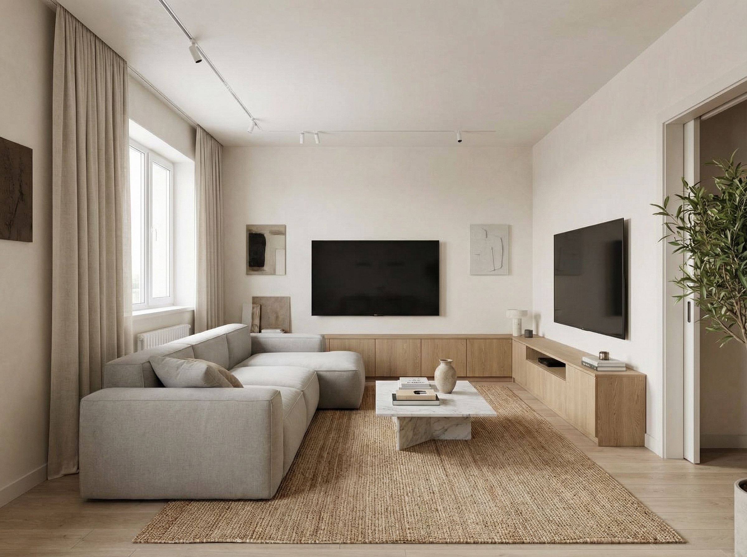 Дизайн гостиной в стиле Минимализм — фото интерьера от нейросети RoomGPT
