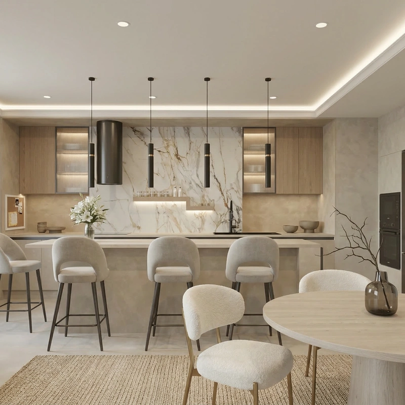 Дизайн интерьера в стиле Минимализм — Гостиная от нейросети RoomGPT