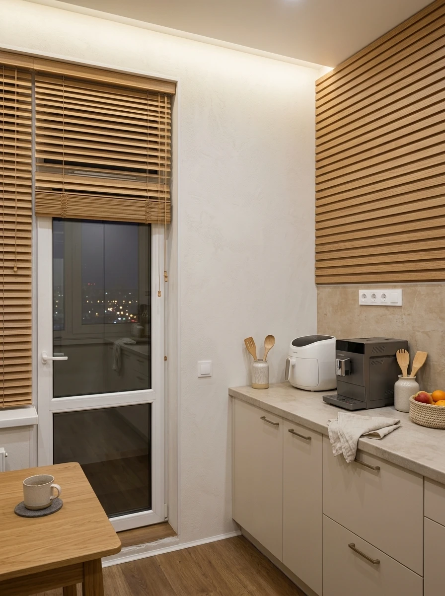Дизайн кухни в стиле Хюгге — фото интерьера от нейросети RoomGPT