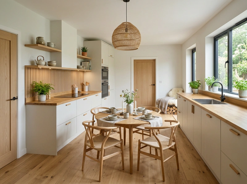 Дизайн интерьера в стиле Хюгге — Кухня от нейросети RoomGPT