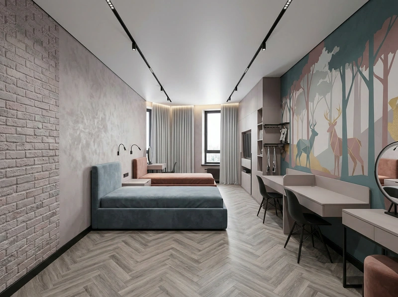 Дизайн интерьера в стиле Минимализм — Гостиная от нейросети RoomGPT