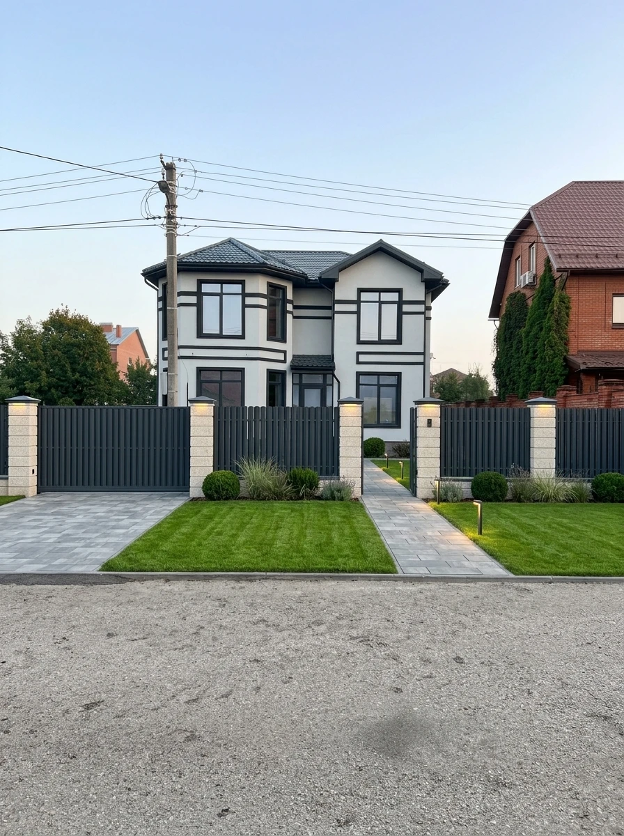 Дизайн участка в стиле Контемпорари — фото участка от нейросети RoomGPT
