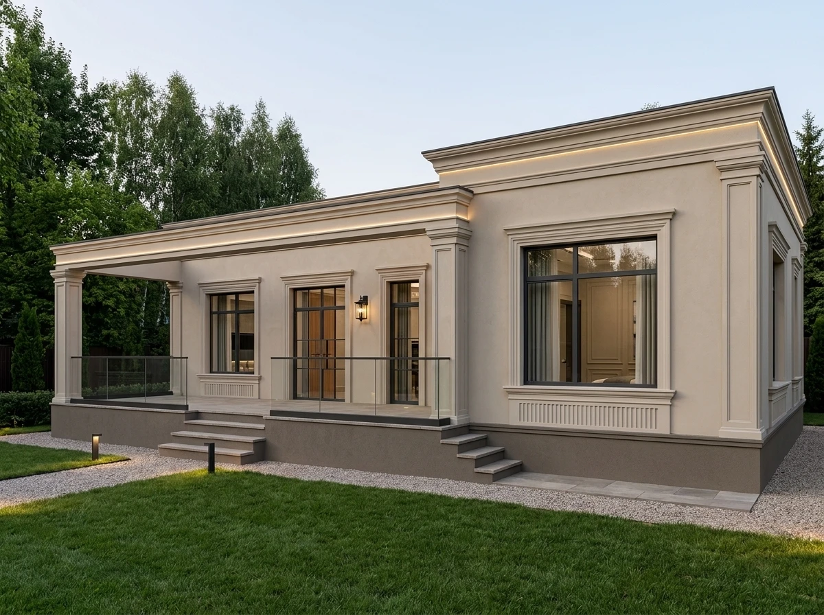 Дизайн фасада в стиле Неоклассика — Фасад от нейросети RoomGPT