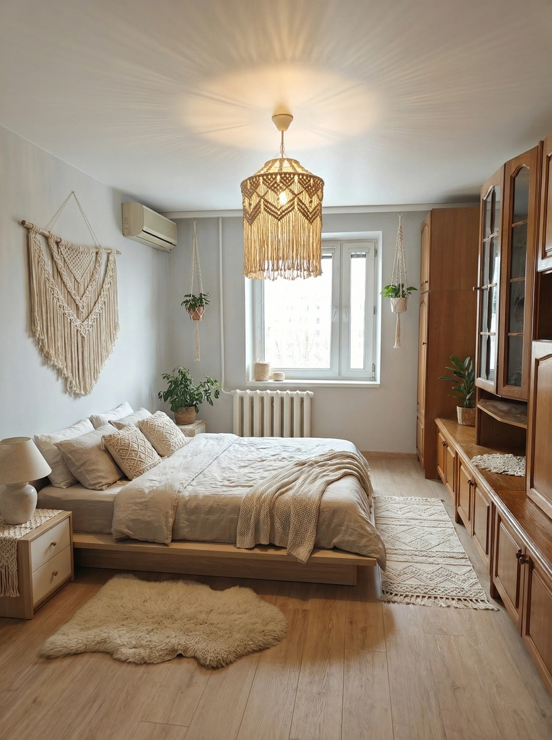 Дизайн интерьера в стиле Сканди — Спальня от нейросети RoomGPT