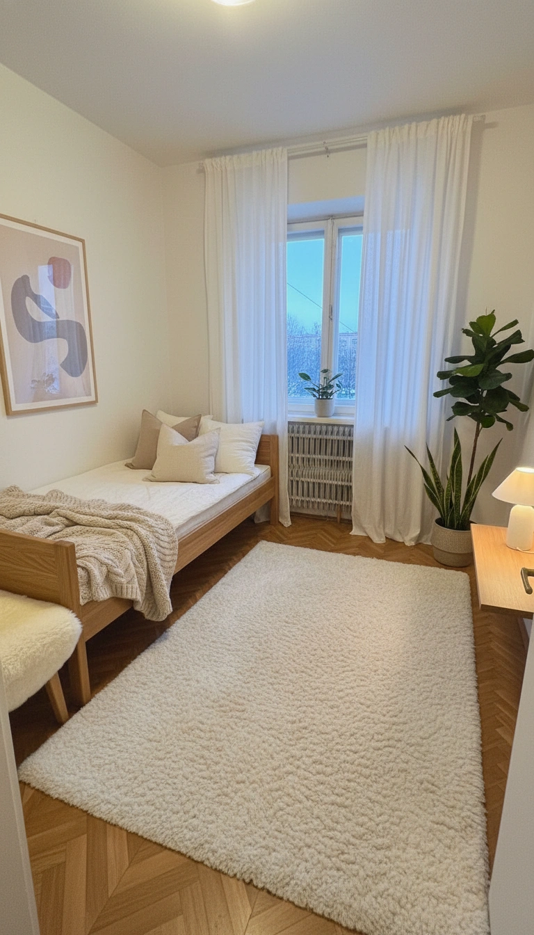 Дизайн интерьера в стиле Хюгге — Спальня от нейросети RoomGPT