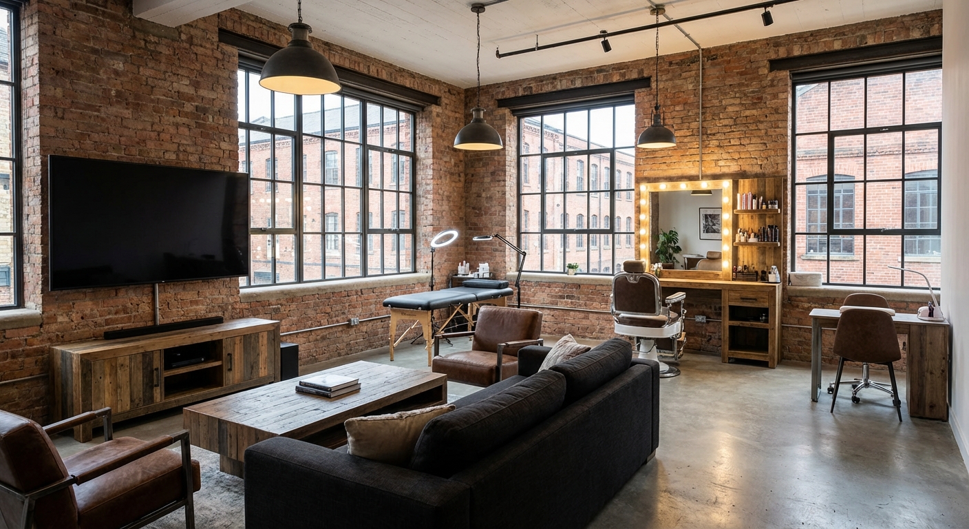 Дизайн гостиной в стиле Лофт — фото интерьера от нейросети RoomGPT