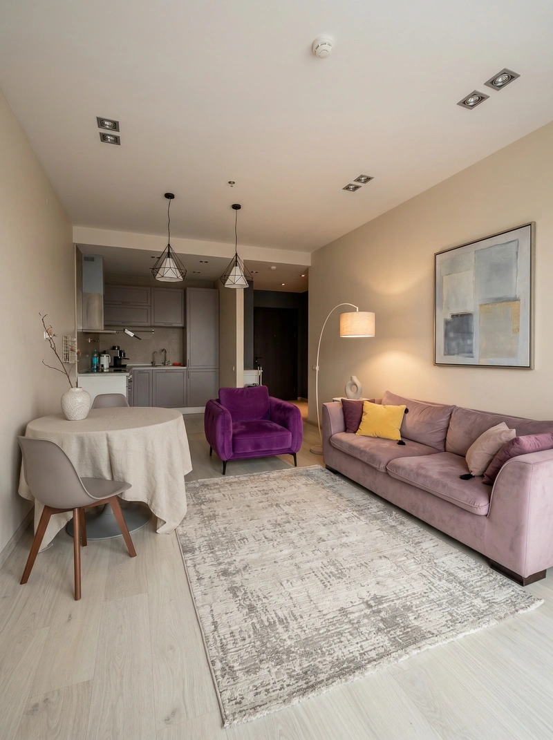 Дизайн интерьера в стиле Минимализм — Гостиная от нейросети RoomGPT