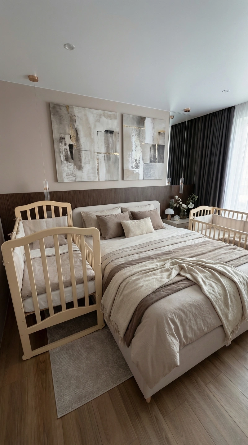 Дизайн интерьера в стиле Контемпорари — Спальня от нейросети RoomGPT