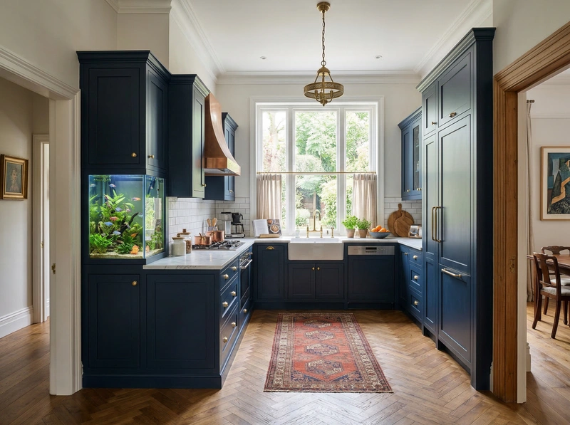 Дизайн кухни в стиле Классика — фото интерьера от нейросети RoomGPT