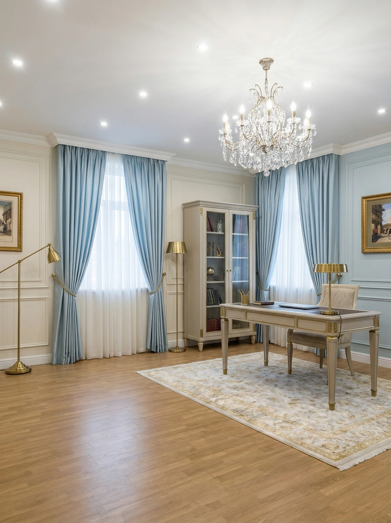 Дизайн интерьера в стиле Неоклассика — Кабинет от нейросети RoomGPT