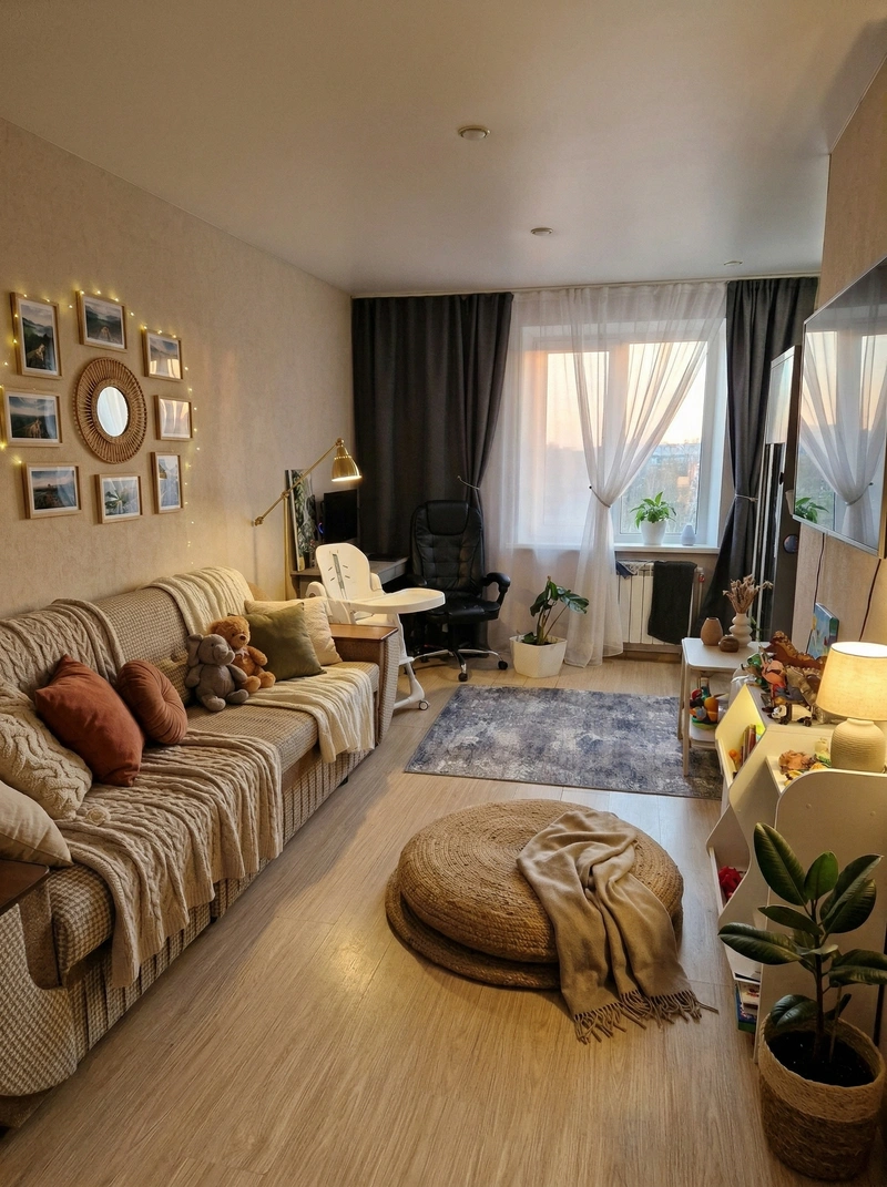 Дизайн гостиной в стиле Без стиля — фото интерьера от нейросети RoomGPT