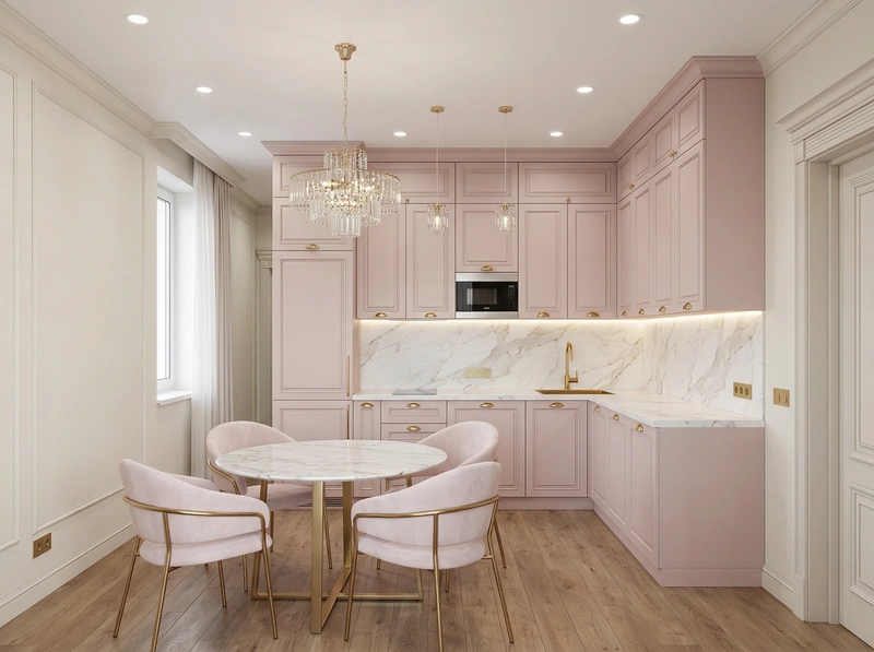 Дизайн интерьера в стиле Неоклассика — Кухня от нейросети RoomGPT
