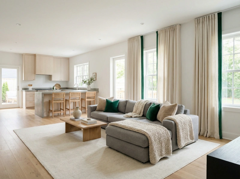 Дизайн интерьера в стиле Хюгге — Гостиная от нейросети RoomGPT