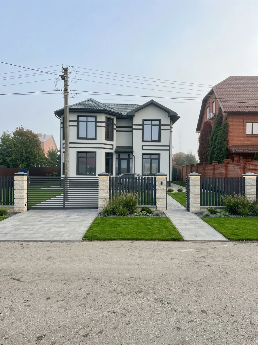 Дизайн участка в стиле Контемпорари — фото участка от нейросети RoomGPT